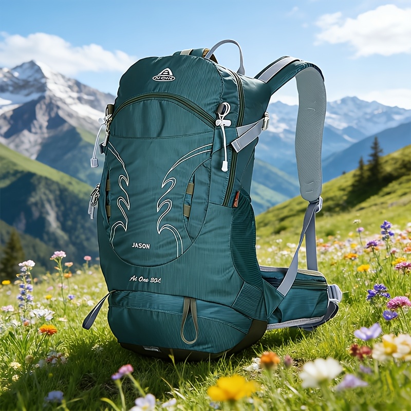 TEMU Moqueta AIONE 30L Unisex para Senderismo al - Mochila Ultraligera de Gran Capacidad con Correas de Ajustables, Cremalleras SBS y Múltiples