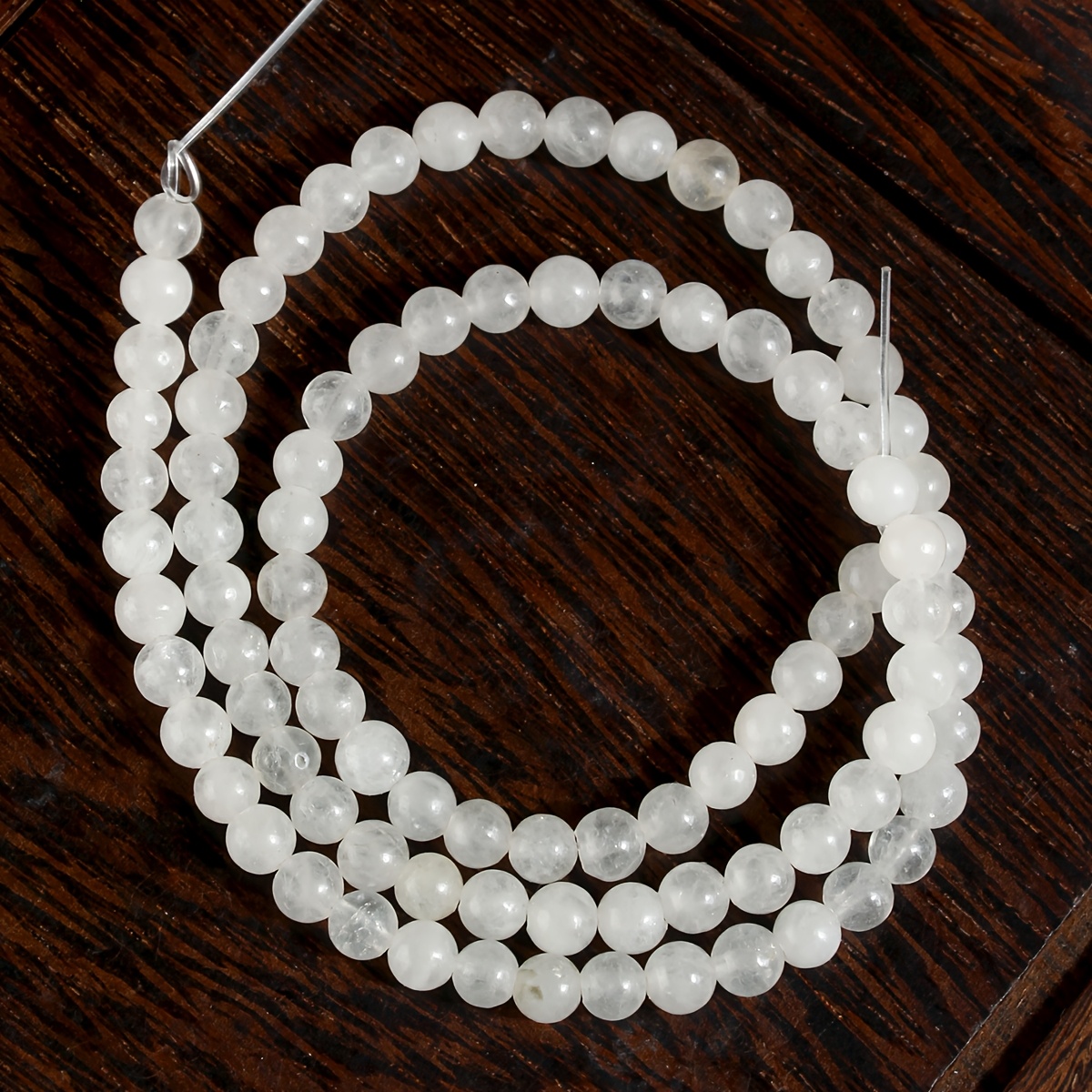 TEMU 4-8mm Quartz Round Beads, Natural Stone Necklace Bracelet Earrings For Jewelry Making Jewelry Additions Loose Gemstones