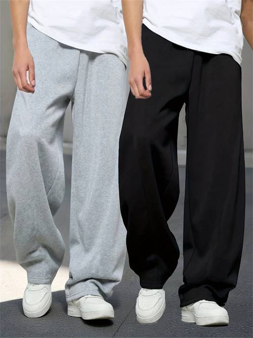 2-delige set/jongens en tieners herfst winter rechte casual sportbroek/fleece rechte broek/geschikt voor outdoor bij de start van het schooljaar