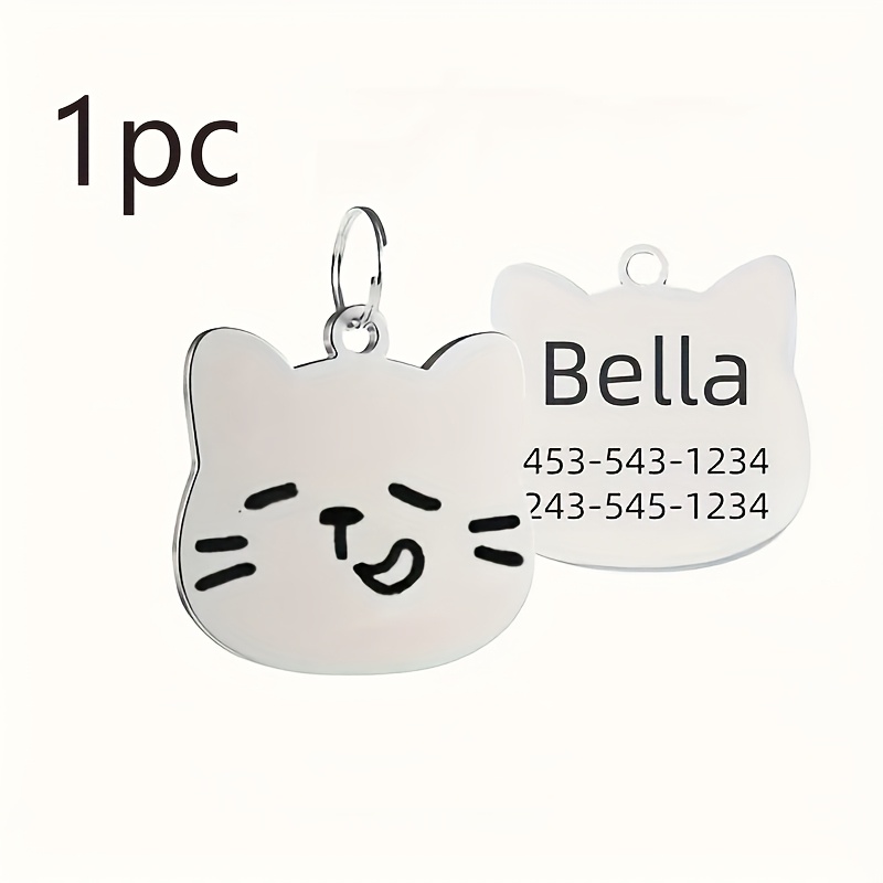 1 custom engraved pet tag personalized name and phone number pendant   for pet   kitten   Product details 4