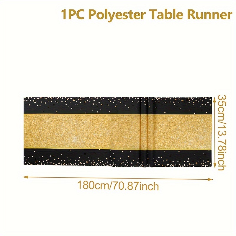 TEMU 1pc Black Golden Birthday Table Flag, 3 Different Colored Table Flags, Birthday Party Indoor And Outdoor Desktop Decoration, Newborn Party Desktop Dessert Decoration Supplies, Atmosphere