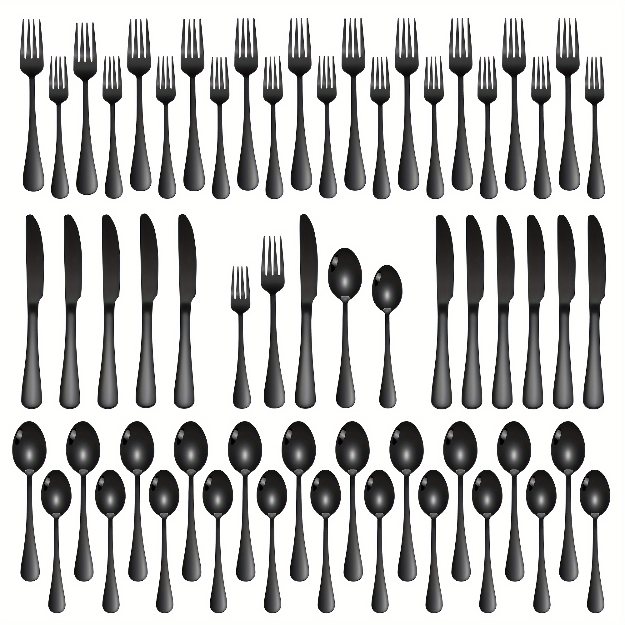 60pcs silverware set service stainless steel flatware set   polished cutlery utensil set durable home kitchen eating tableware set   fork knife spoon set dishwasher safe