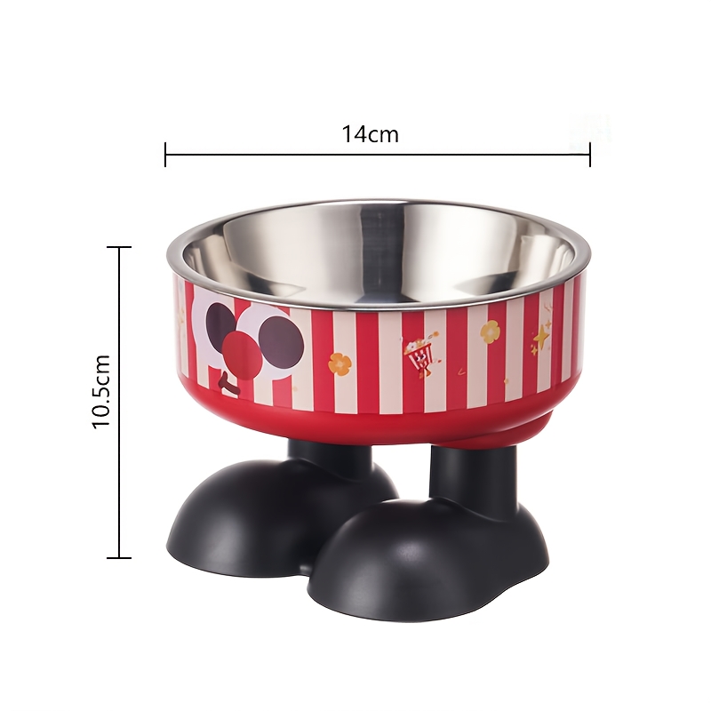Cartoon High-Footed Cat Bowl with Smiling Face