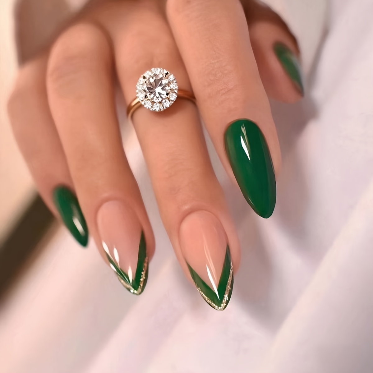 green prom nails sold on Temu United States