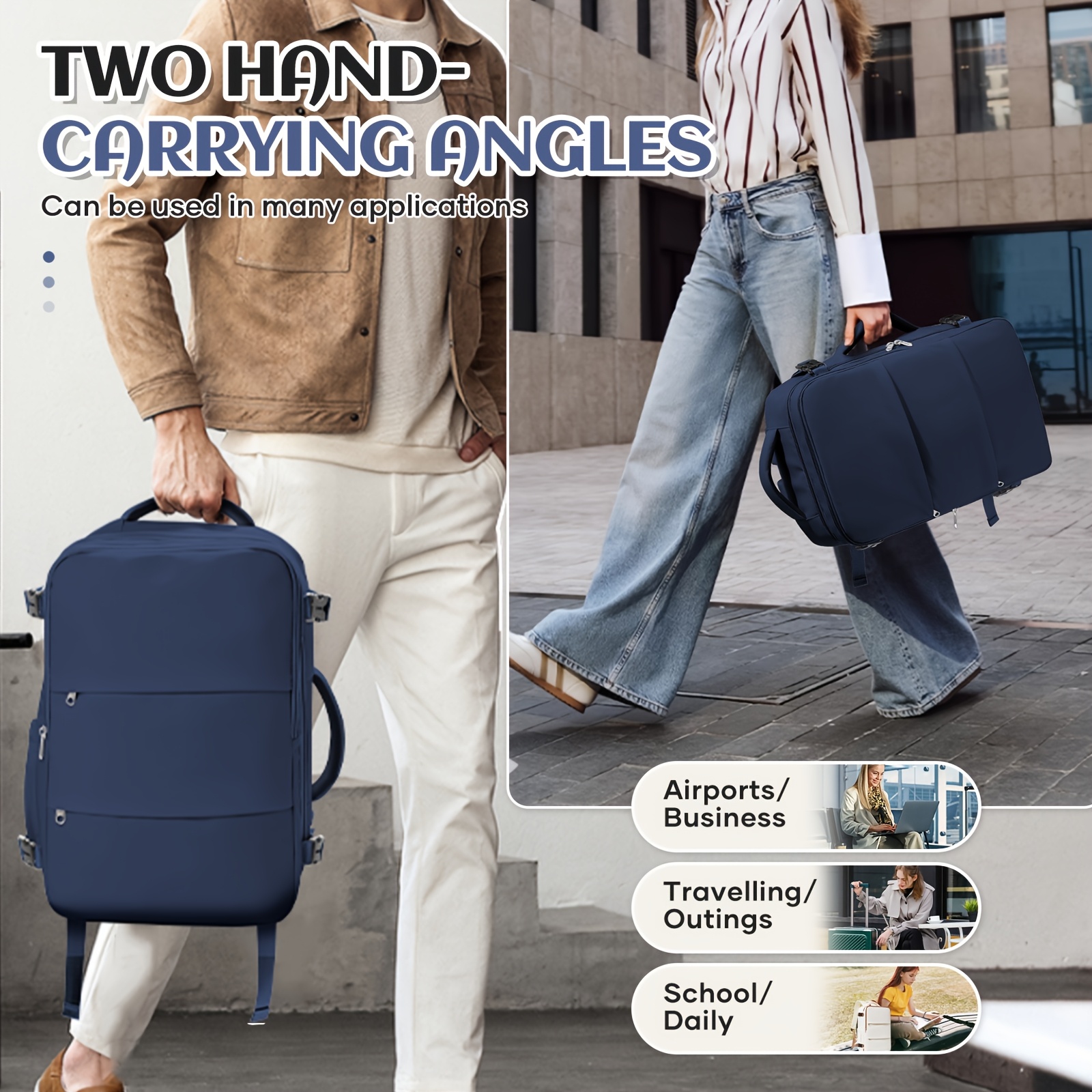 Ryanair Max Cabin Bag Airline Approved Travel Backpack, Easy Place*t  Underseat, Lightweight Backpack, Multi-functional Laptop Backpack, Hand 