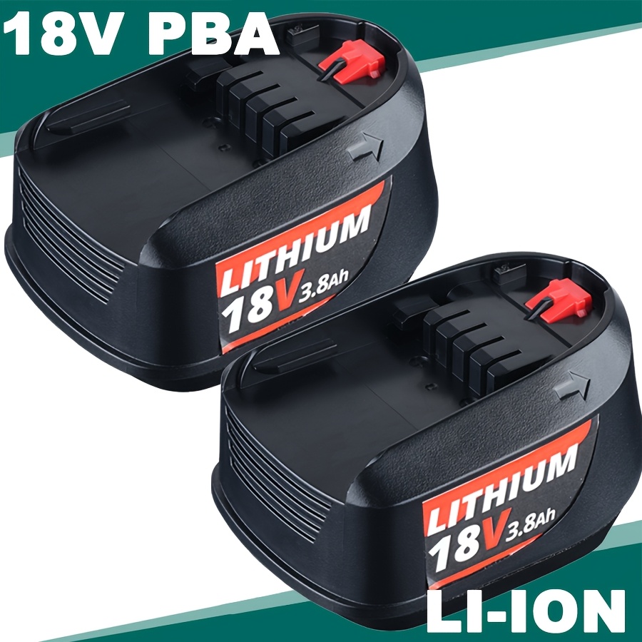E-shop 2er-Pack PBA 18V 3800mAh, kompatibler Akku-Ersatz für 18V BSL1805C Akku-Geräte des Home and Garden Systems