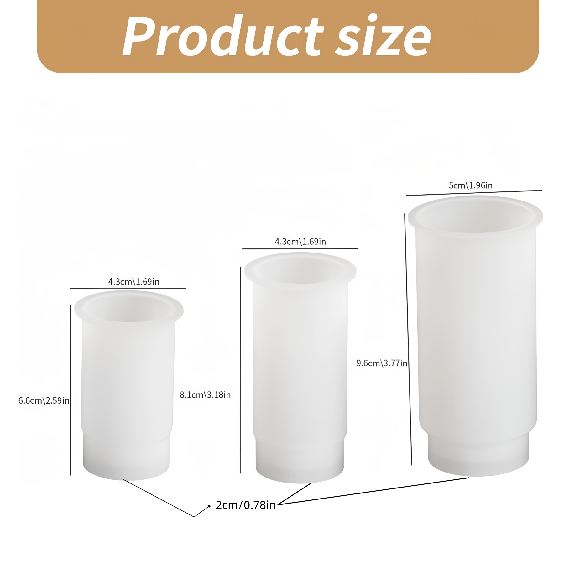 Image of 3pcs/set Heart-shaped Vase Silicone Mold, Vase Casting Mold, Plaster Mold, Heart-shaped Candle Holder Silicone Mold, Love-themed Test Tube Hydroponic Flower Vase Silicone Mold