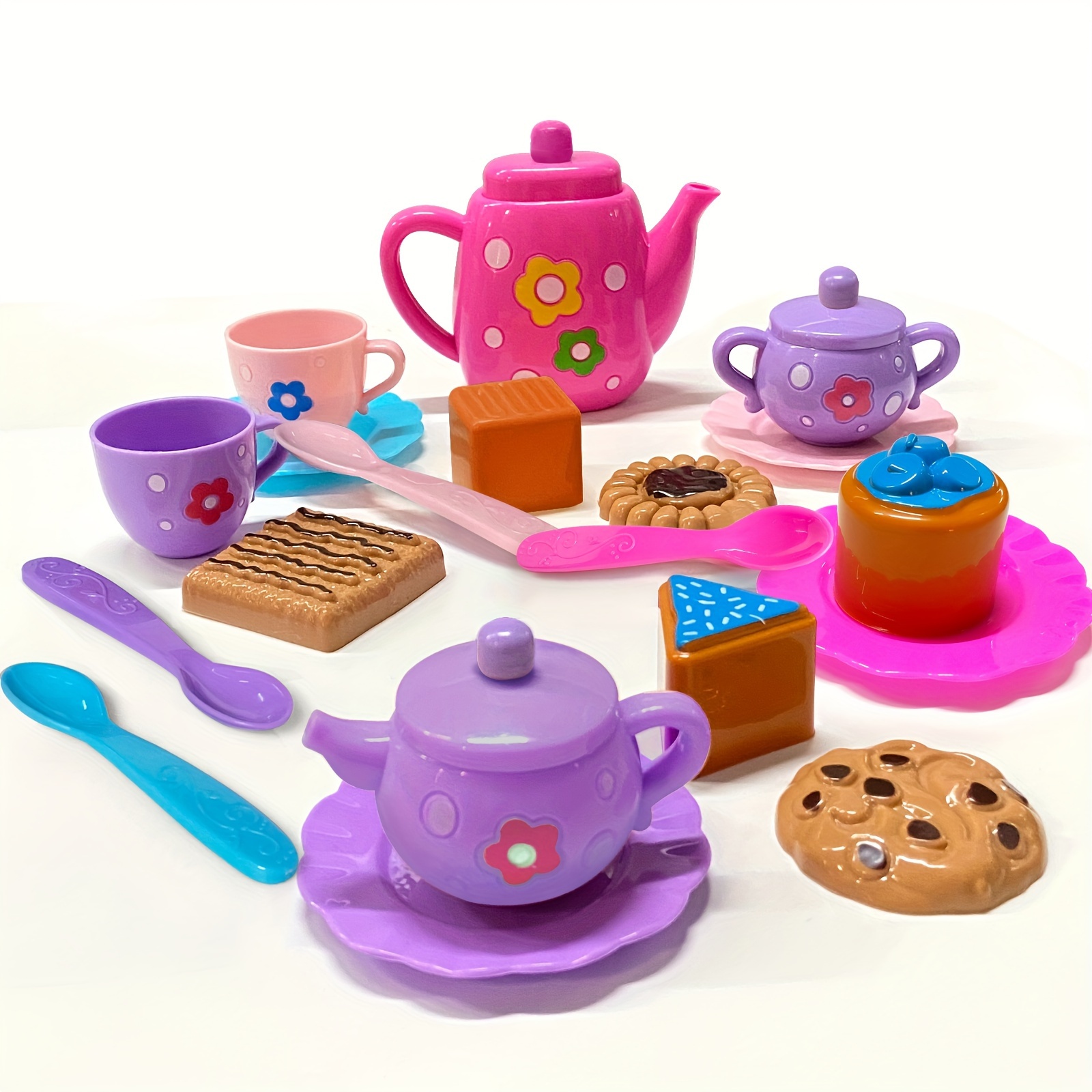 Service à Thé Licorne Pour Enfants – Théière, Tasses Et Desserts – Jeu D'Imitation – Cadeau Fille Dès 3 Ans