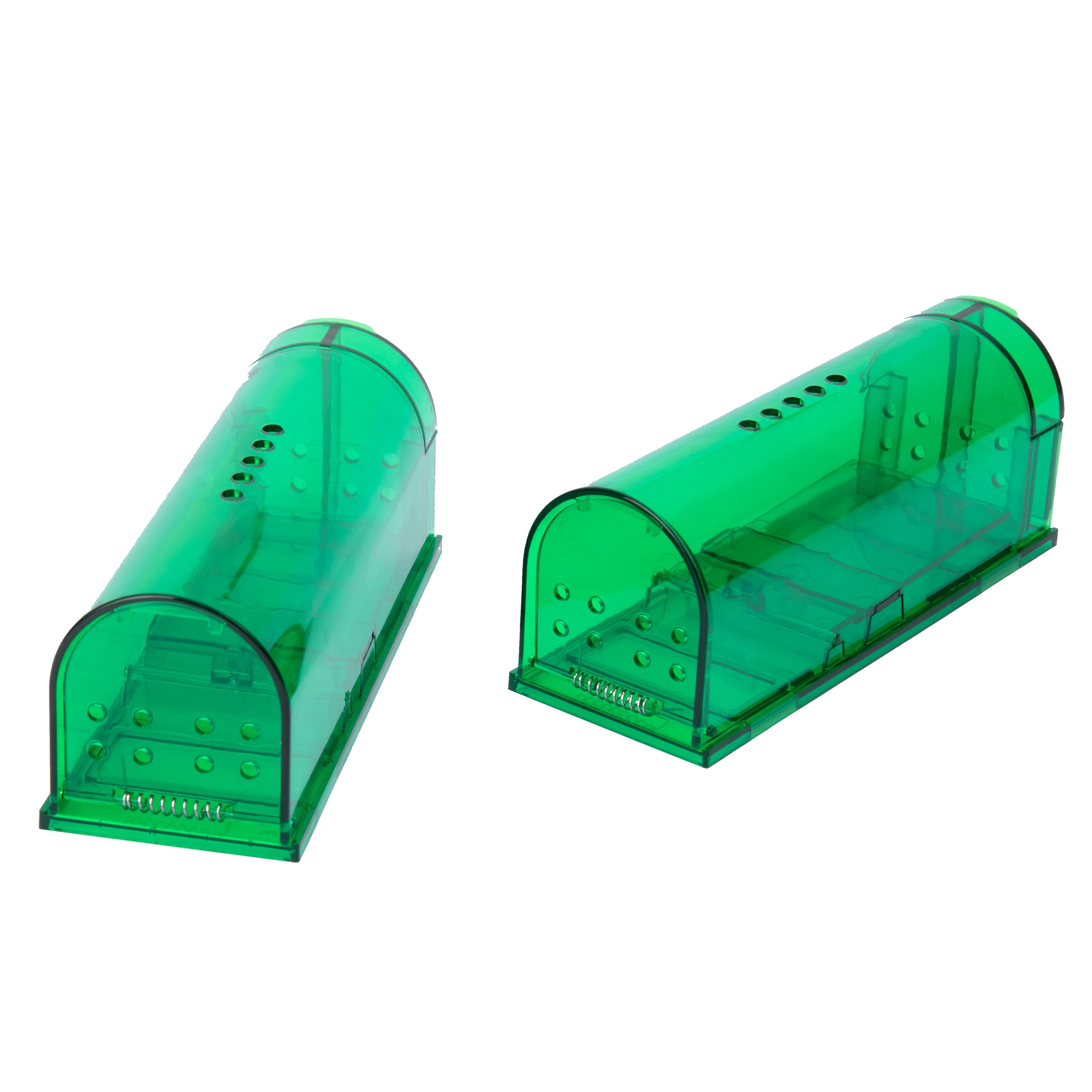 

Green Plastic Rat Trap Cage, Humane Mouse Catcher For Garden And Lawn, Reusable Rodent Control Trap Without Electricity - Pp Material Pest Control