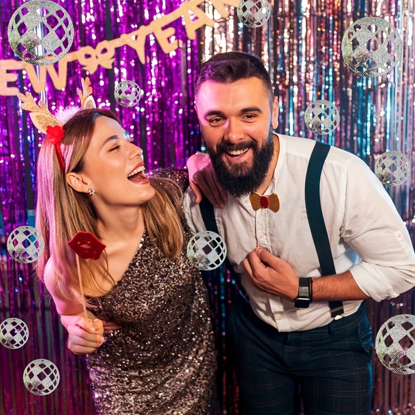 

100-piece Disco Ball Confetti - Glittery Paper Table Decor For 70s, 80s & 90s Parties, Bachelorette & Cowboy Birthdays