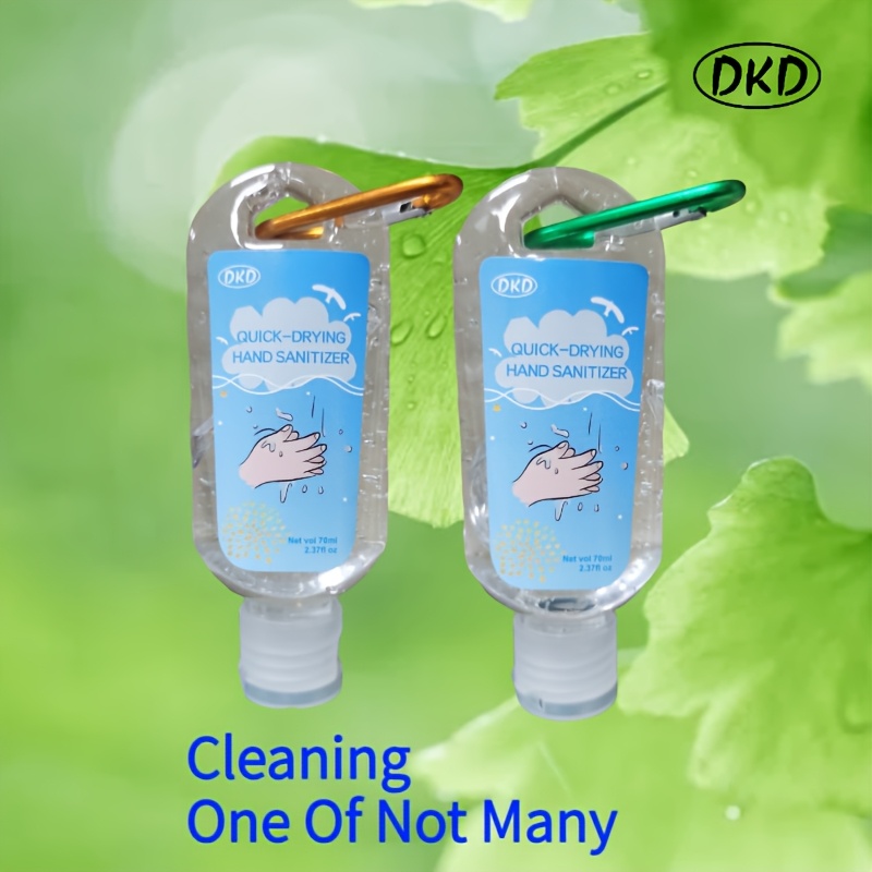 2pcs Golden green hook 2.46fl.oz hand sanitizer with hook for portable travel