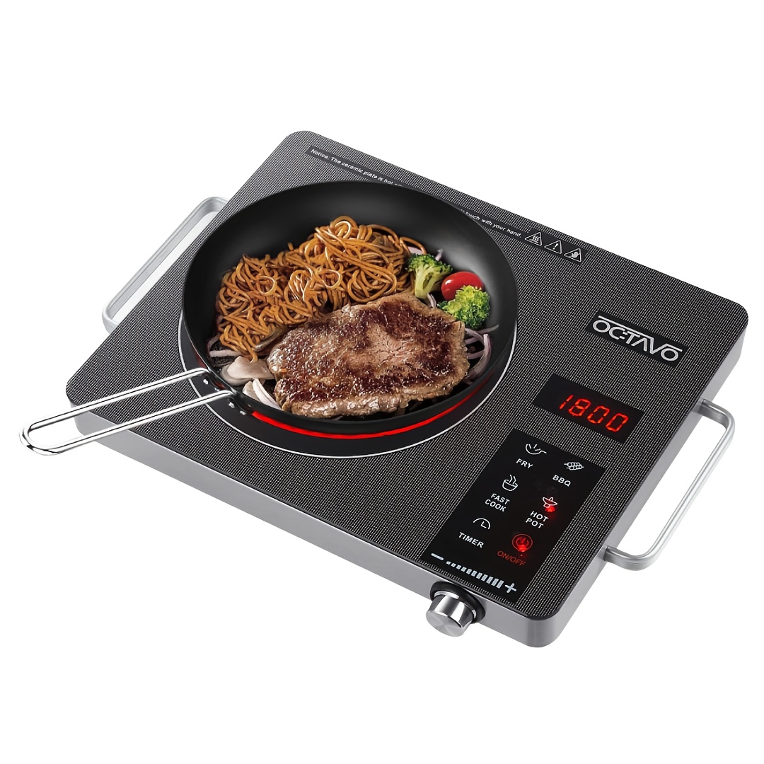   portable induction cooktop 1800w induction stove burner with ultra thin body   hot plate with electric burner with   timer electric hot plate touch control panel adjustable heating   cooktop for cooking
