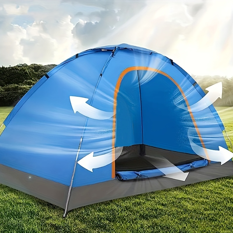 ALPACA OUTDOORS 2-3 Person Color-Block Portable Camping Tent - Fast Setup, Foldable & Lightweight with Zipper Closure, Durable Outdoor Tent for Family Camping, Hiking, Spring & Fall, Tents for Camping, Mixed Color Design