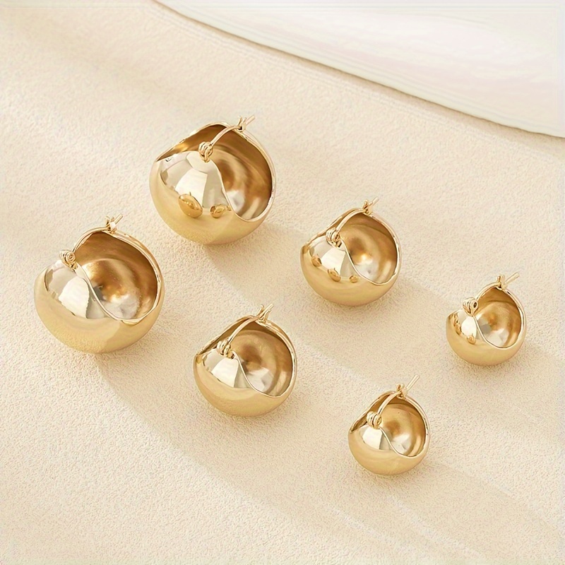 3 Pairs Retro Chunky Women's Earrings Set