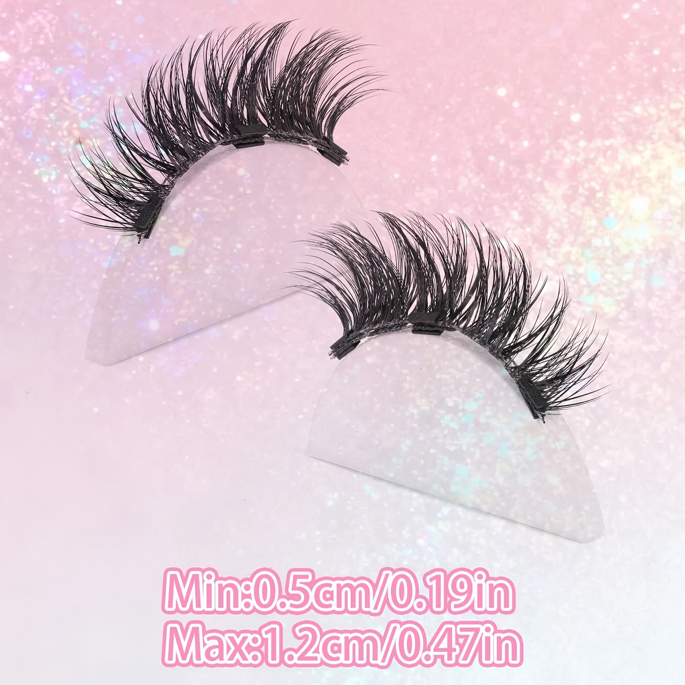 magnetic false eyelashes for lengthening the outer corner 1 pair with professional clip reusable cat eye dense natural long length eyelashes 5 12mm lightweight makeup tool Product details 3