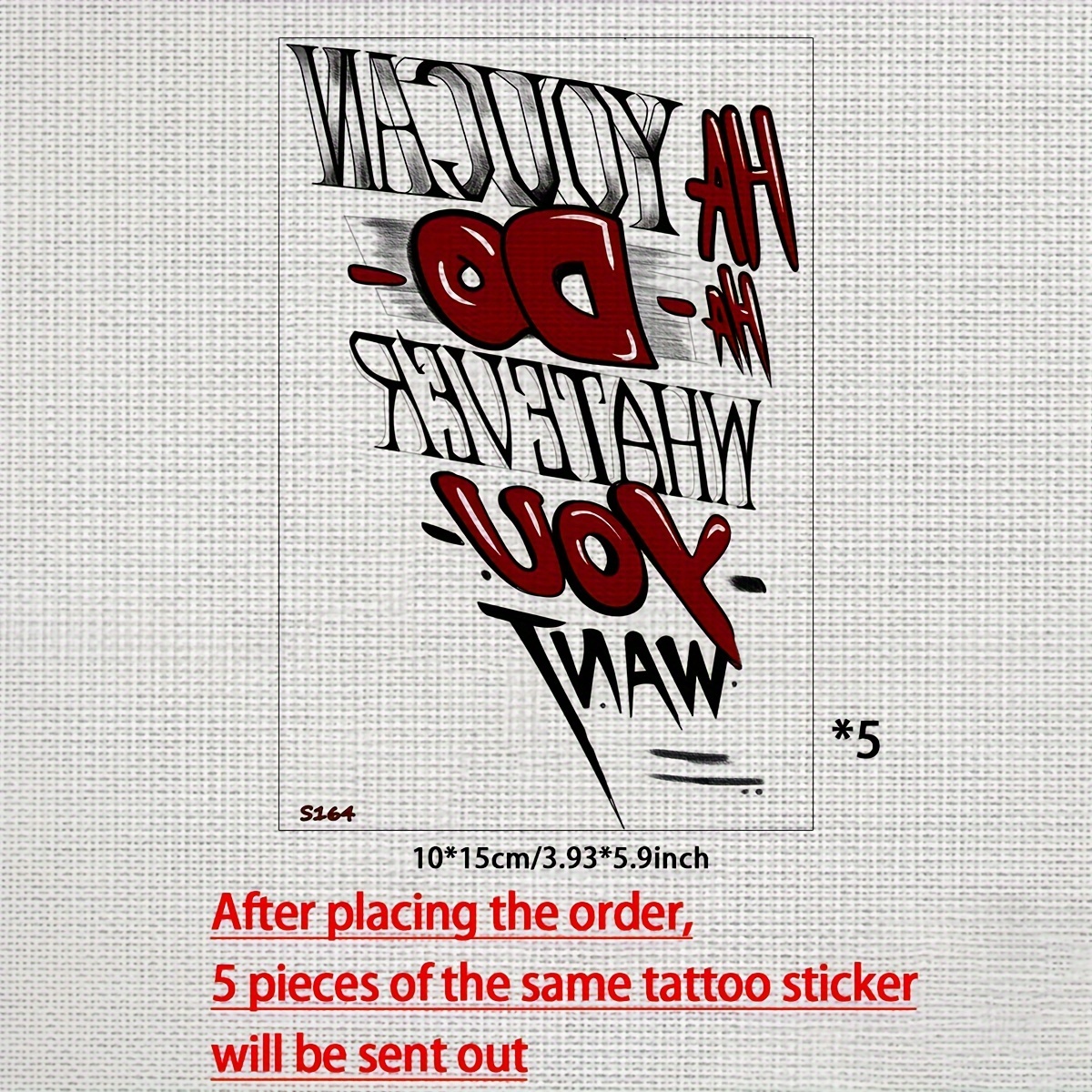 Image of A Set Of Art Font Oldschool Omnipotent Cosplay Sexy High-end Dark Tattoo Stickers Waterproof Lasting Realistic Affixed To The Arm Thigh 1-5 Days Men And Women Tattoo Stickers Trend Tattoo Stickers