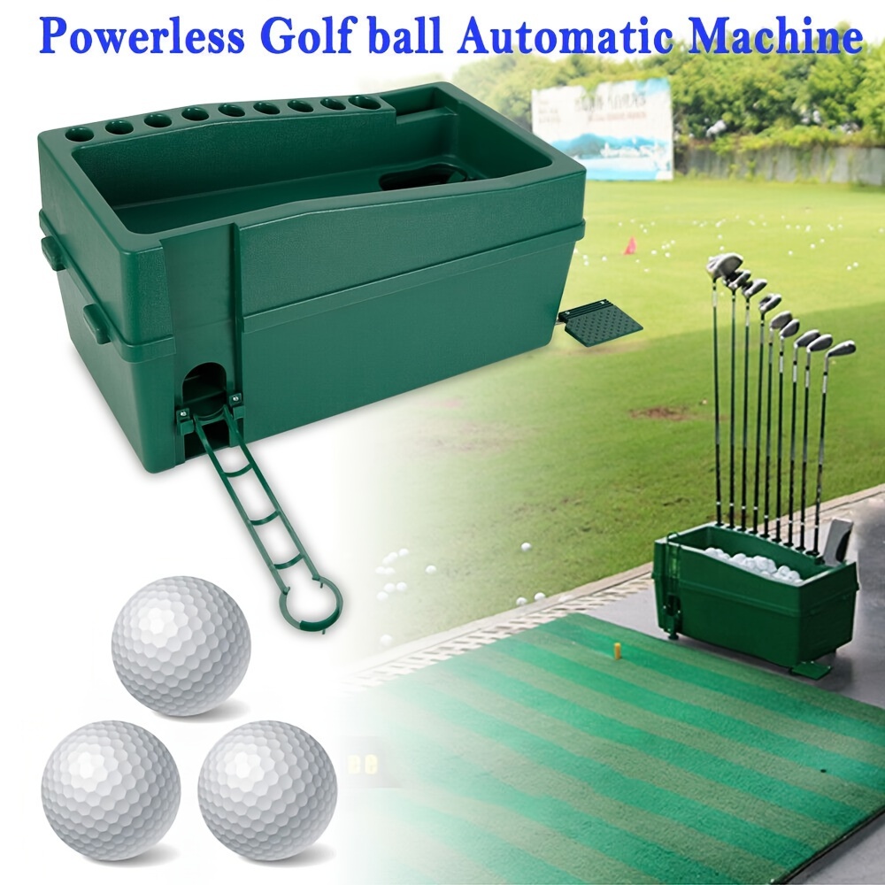 

Green Automatic Golf Ball Dispenser No Electricity Required Golf Ball Dispenser