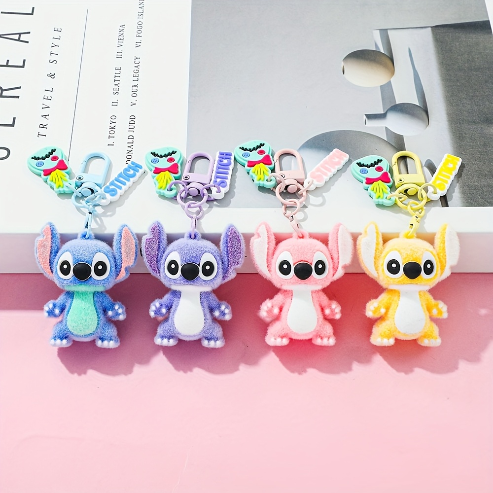 

1pc Disney Stitch Silicone Keychain, Fashionable Four-, Backpack & Car Keyring, Perfect Valentine's Day Gift For