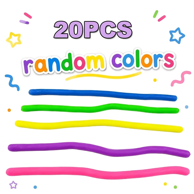 TEMU 20 Cuerdas Elásticas Fidget, Recuerdos para Fiestas Infantiles, Bolsas de Regalos para Fiestas, Juguetes para Cajas para el Aula, Regalos ,