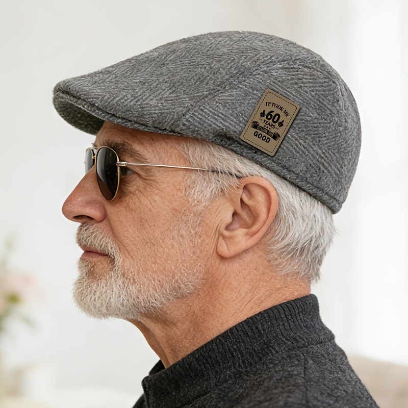 TEMU New Stylish And Elegant Outdoor Hats For Middle-aged And Elderly Men, Featuring A Trendy British Design, Versatile For Casual Wear, Including