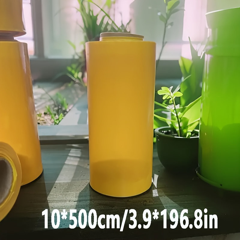 1 roll of insect trap tape fly sticky trap roll greenhouse flying insect trap yellow tape suitable for garden landscape pest control