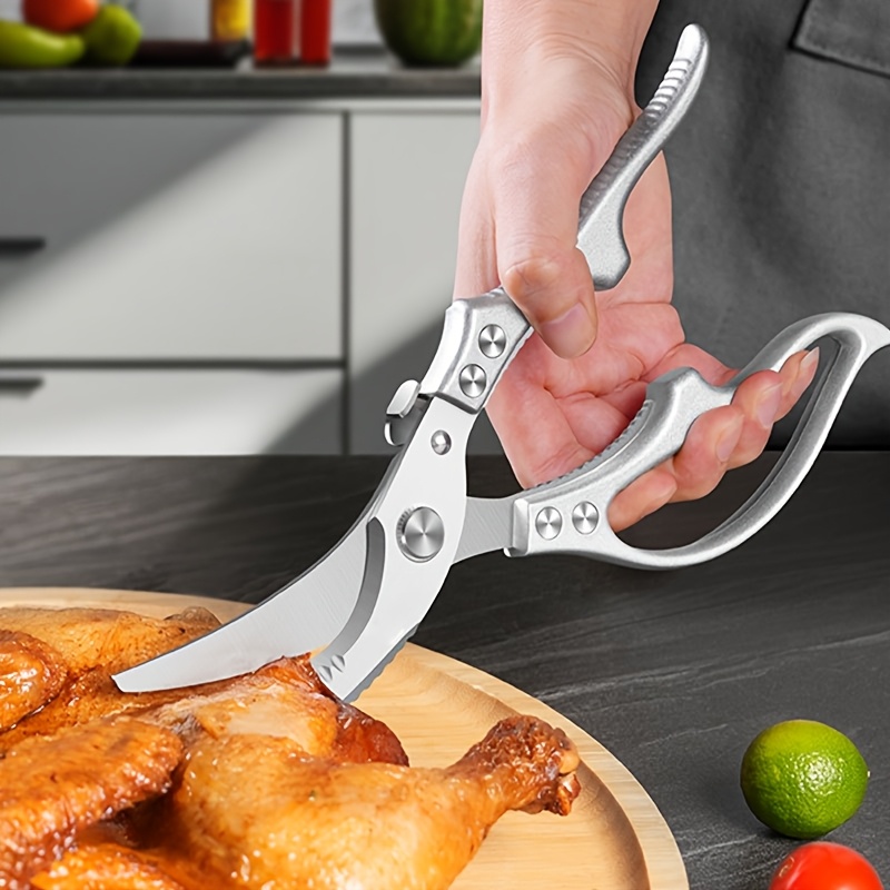 Robuste Küchenschere Aus Edelstahl – Spülmaschinenfest, Multifunktional Für Fleisch, Fisch, Kräuter & Mehr