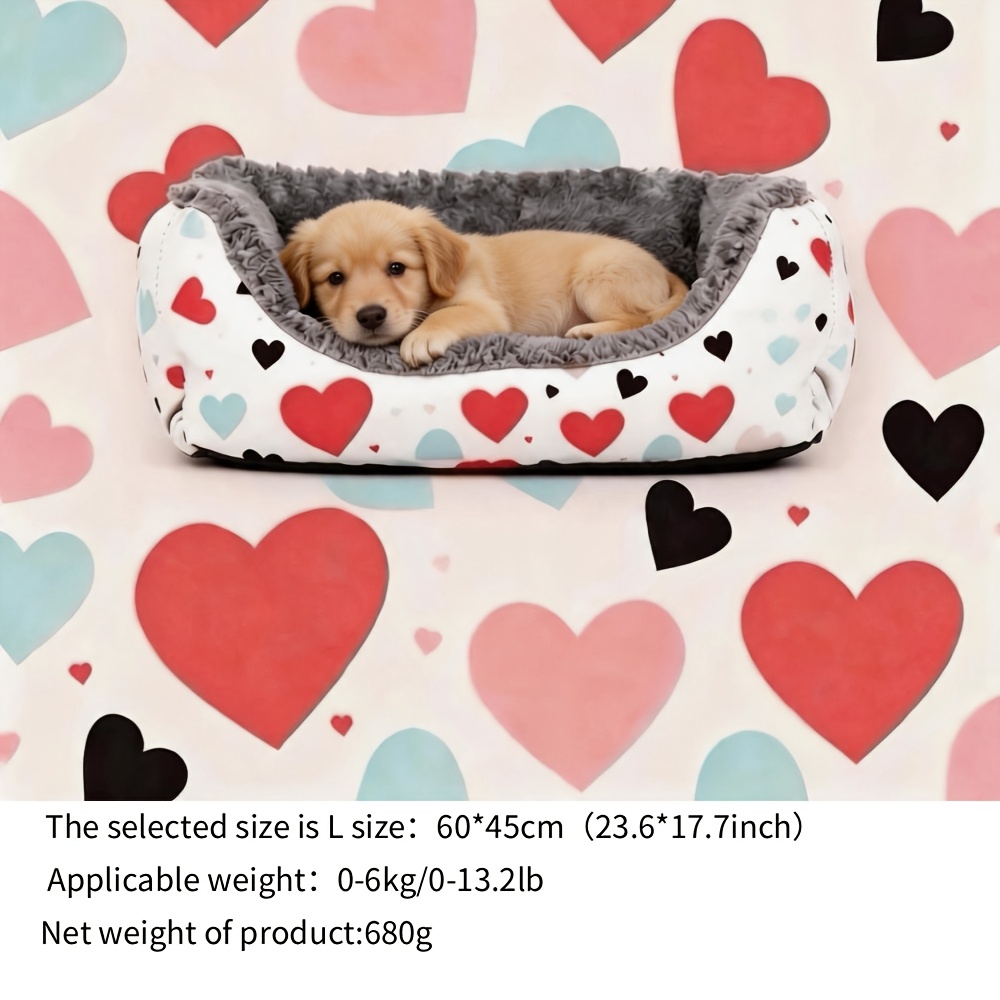 1pc   festival couples valentines day pet bed for dogs and cats multiple sizes gift Product details 4