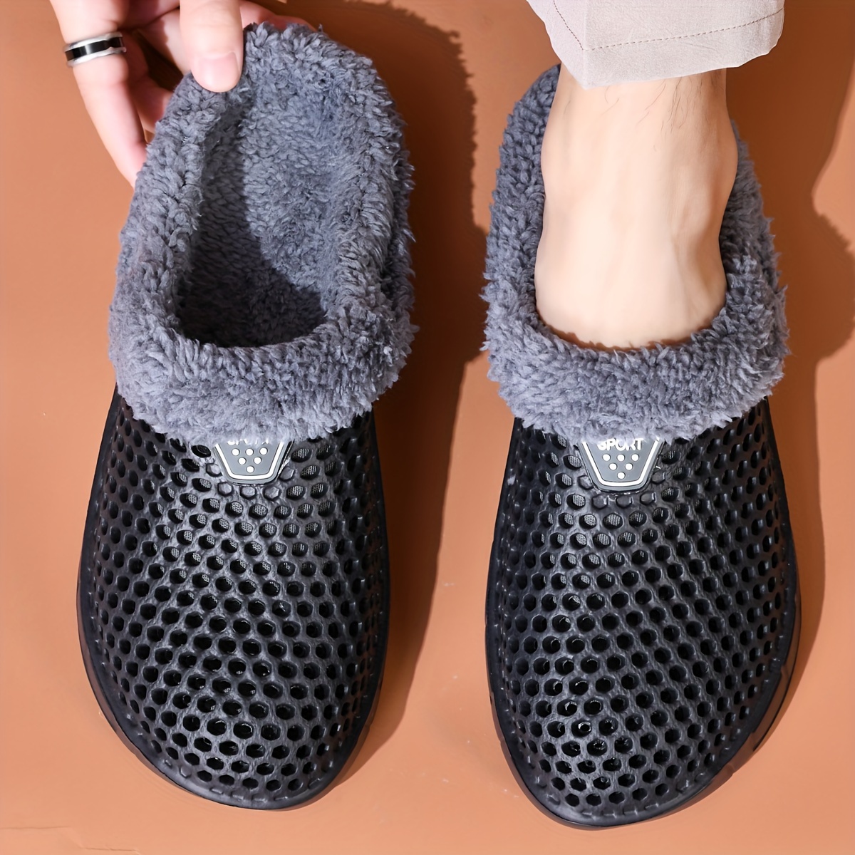 

Men' Clogs, -on Slippers, - Walking Lining, For And