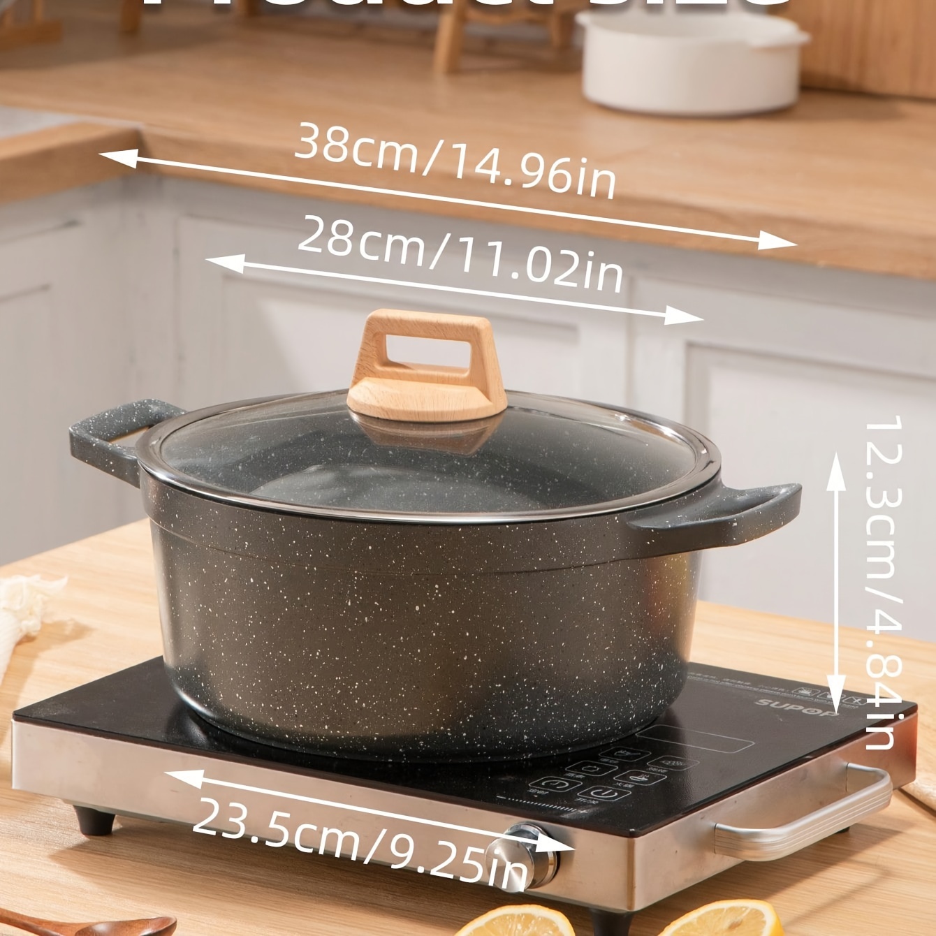 1pc Maifan Pot, Double-handle Pot For , , Compatible With Induction Cooktops And Gas Stoves
