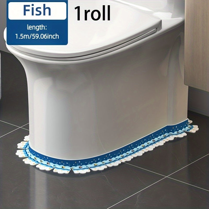TEMU L 1 Rolle Spitzen-Toilettenabdichtungsstreifen, Band mit wolkenförmigen Kanten für Badezimmer- und Küchenspülen - Zuschneidbar