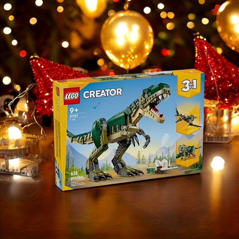 Creator 31151 T-Rex, Triceratops & Pterodactyl Transformer Set for Kids, Ages 9+ - 3 Building Options, Dinosaur Adventure Playset with Mountain & Forest Scene, Ideal Christmas or Birthday Gift, Christmas Gift Idea|Dinosaur Adventure|Detailed Construction, Dinosaur Toys