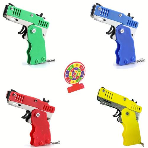 rubber band launcher toy set metal foldable with keychain for home party activitieschristmas stocking stuffers christmas stocking stuffers
