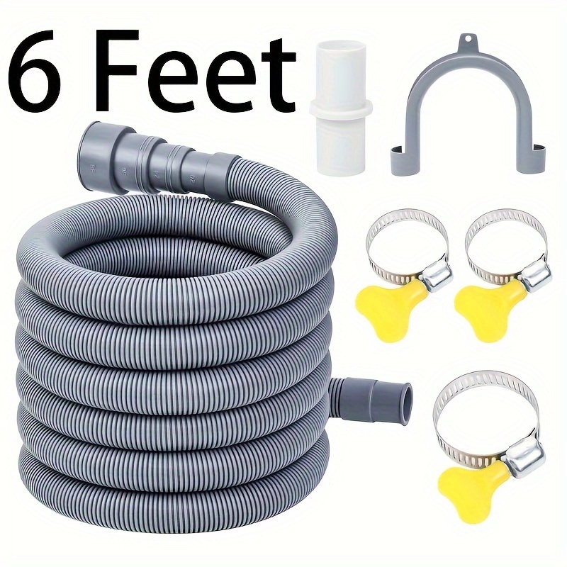 TUBO SCARICO ACQUA Lavatrice Lavastoviglie Prolunga Flessibile 1,5 Mt Antipiega EUR 13,99 - IT - Foto 6