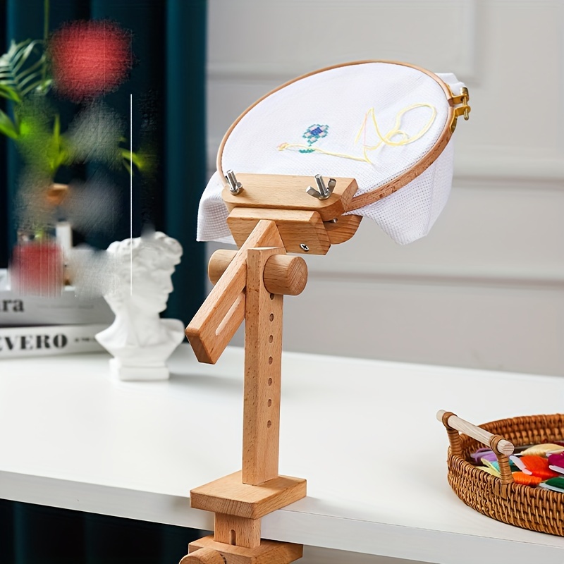 

Tabletop Embroidery Hoop Stand With Adjustable Height And 360° - Stitch Accessories