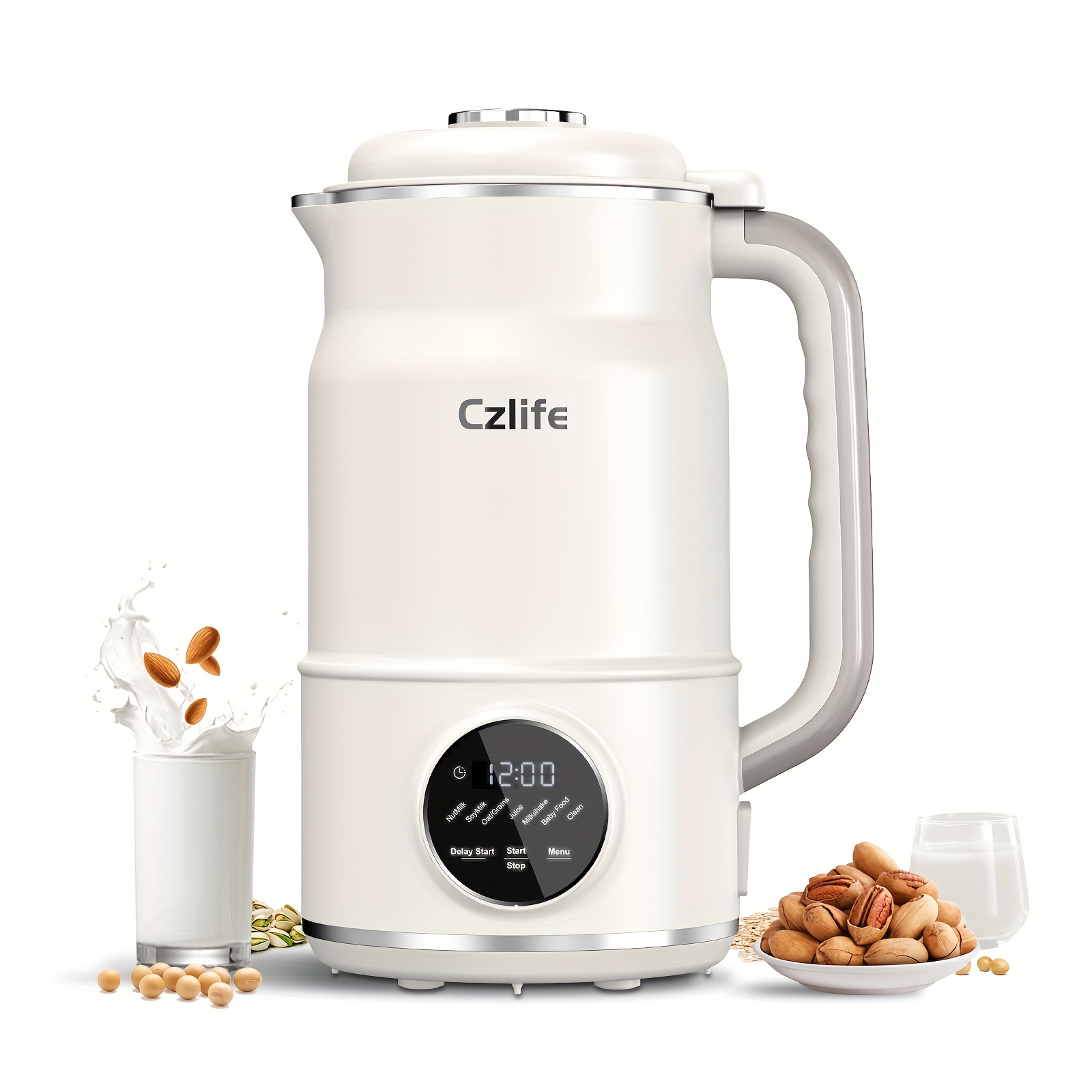 TEMU N7 , 50oz (1.5l) Automatic Soy Milk Maker Machine For Homemade , , Juice, Milkshake, Food, Grains, Milk Maker With Delay Start//clean