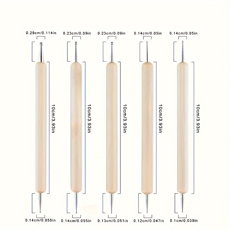 1/5pcs Manicure Dotting Pen Tool Set