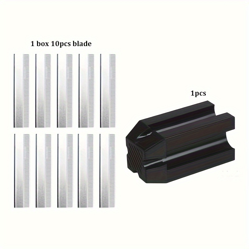 1pc Eyebrow Pencil Sharpening Tool With 10pcs/box Stainless Steel Blade Microblading Waterproof Eye Brow Sharpener Tip Thin Professional Permanent Makeup Tattoo Supplies