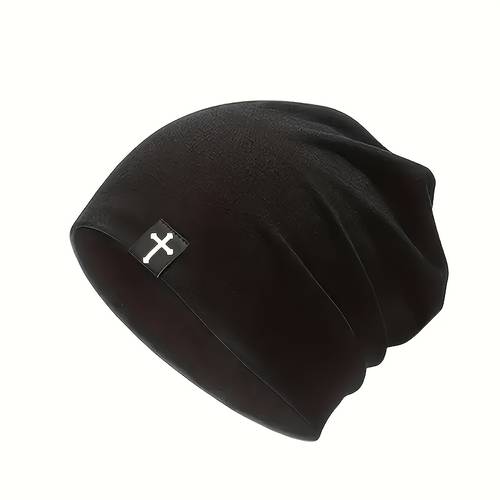 mens knitted beanie hat breathable sweat absorbing skull cap windproof solid color with knit fabric for sports cycling daily wear hand washable unisex vintage neck gaiter chemo hats for men and women beanie for men