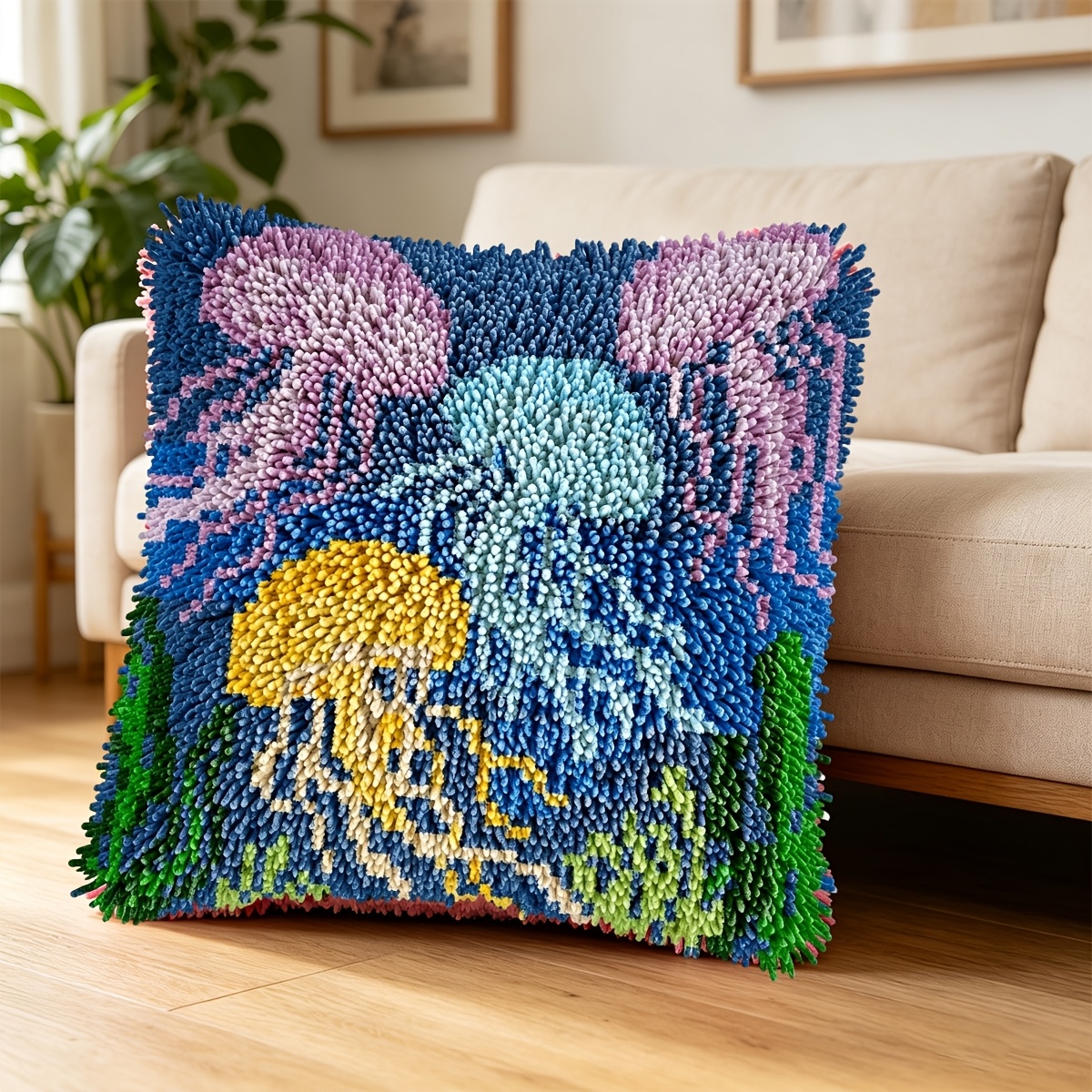 Adult Hook Lock Kit with Multi-Color Jellyfish Tapestry, DIY Set