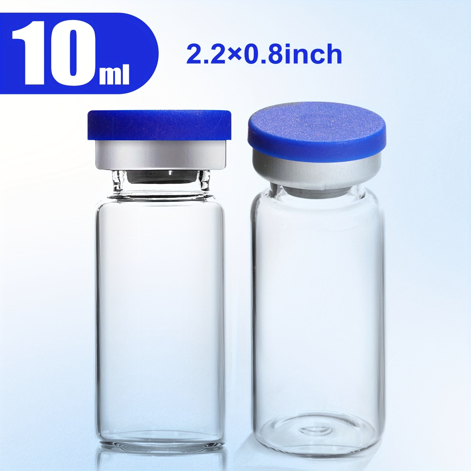 

10ml Sealed Empty Vials, Transparent , Liquid Sample Storage Vial With Caps (10pcs)