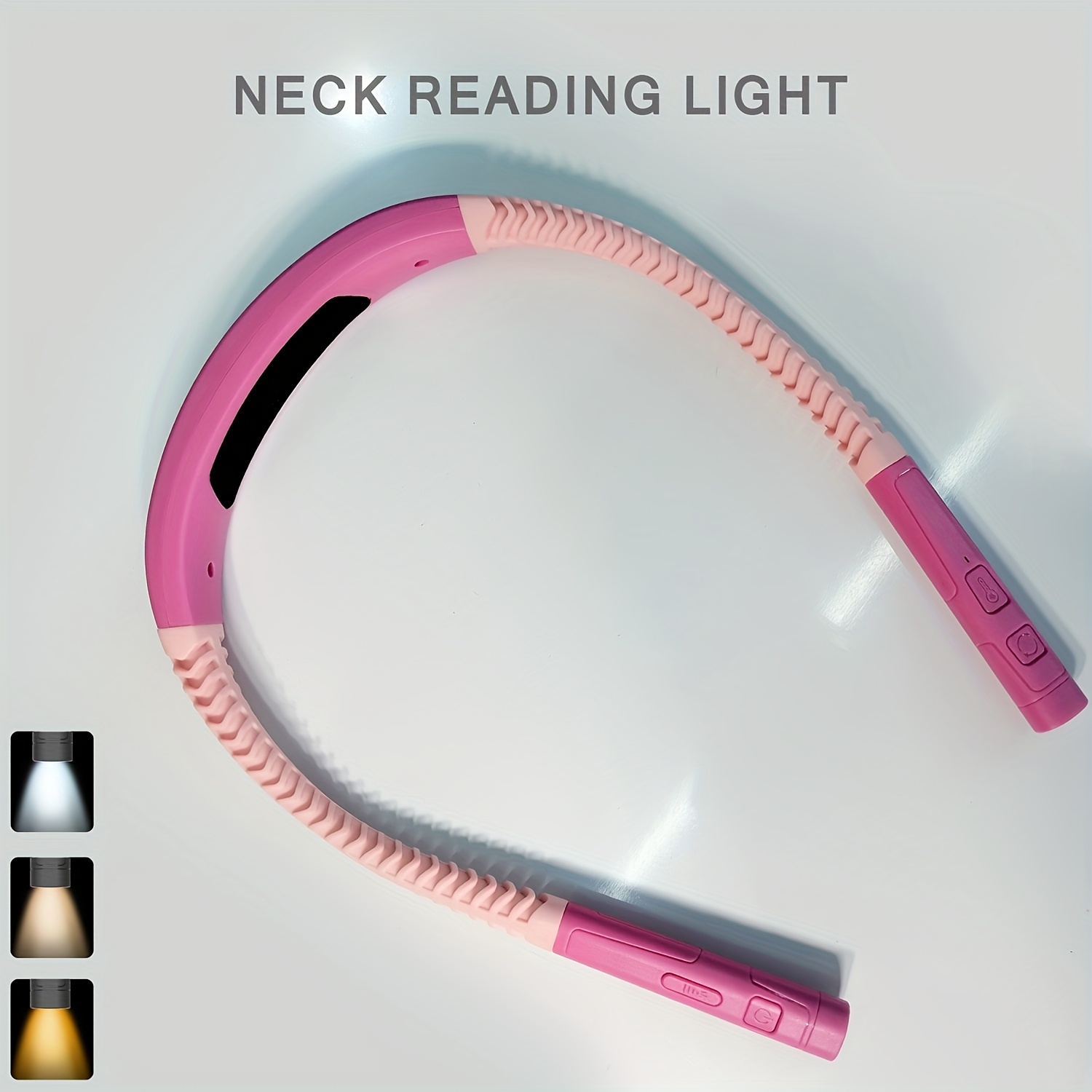 Led Rechargeable Neck Reading Light, Book Light For Reading In Bed, 3 Colors Switching & 5 Brightness Dimmable, Long Lasting, Suitable For Reading, Working, Running, Knitting, Repairing
