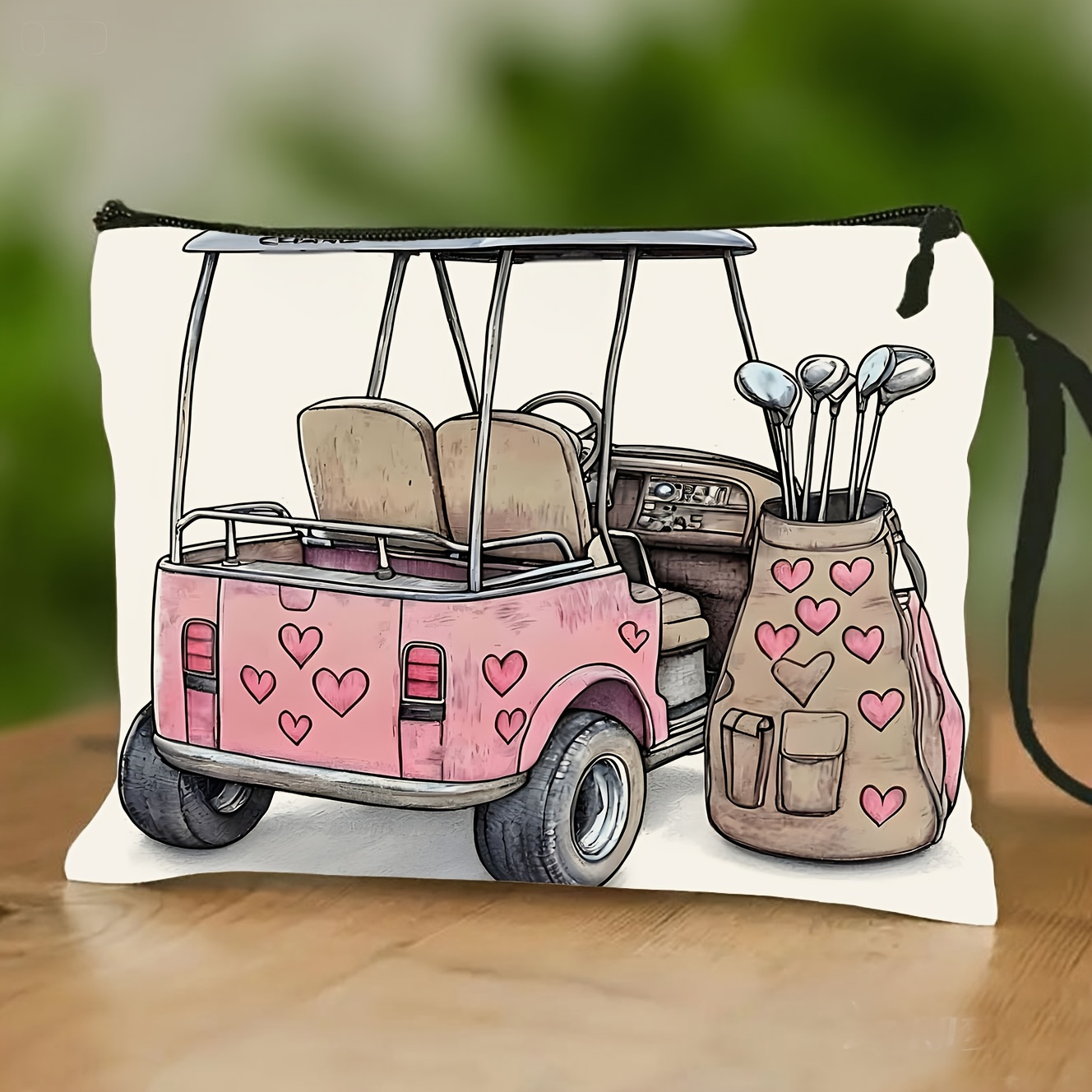 TEMU Trousse de toilette pour femme sur le thème du , adaptée aux voyages et à l'usage - Cosmétique de grande capacité avec dragonne, pochette légère