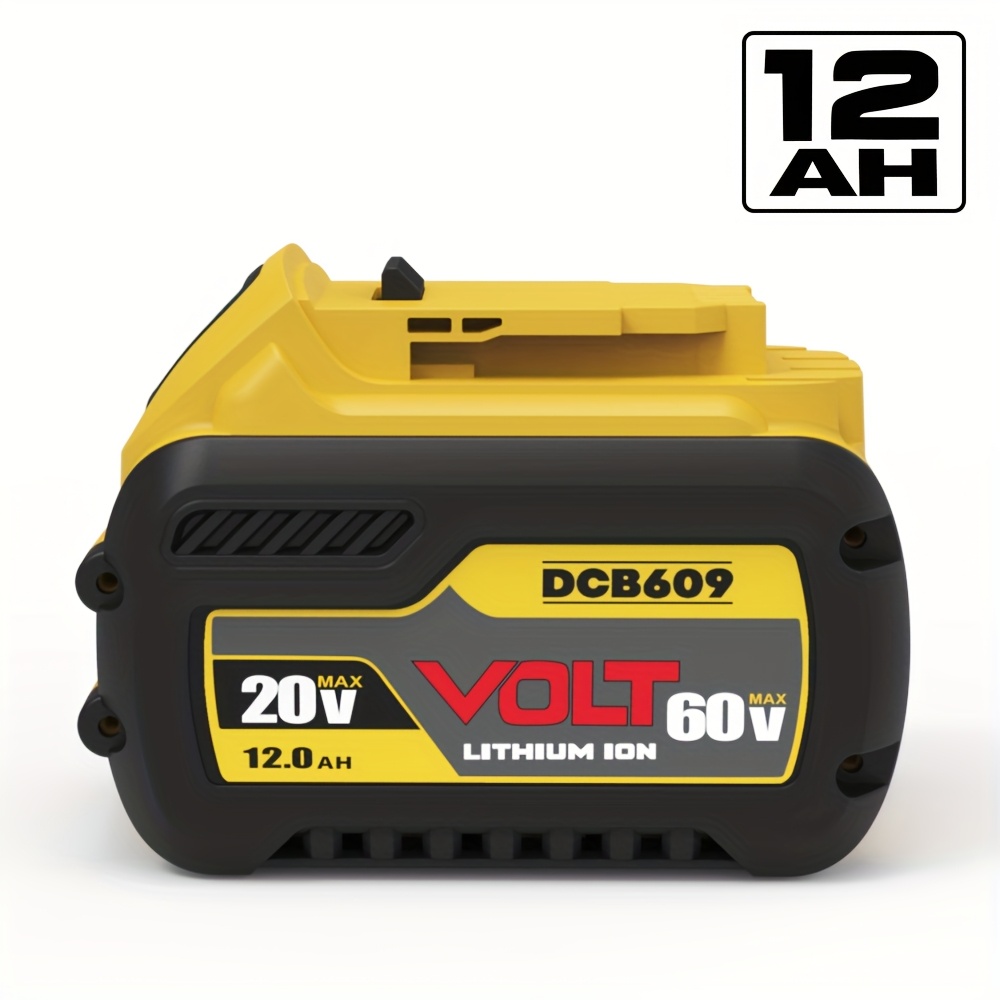 TEMU Batterie de remplacement for Dewalt 60V/20V 12,0Ah haute capacité Lithium-Ion pour DCB609, 30A , compatible avec DCB606/DCB612 & outils et