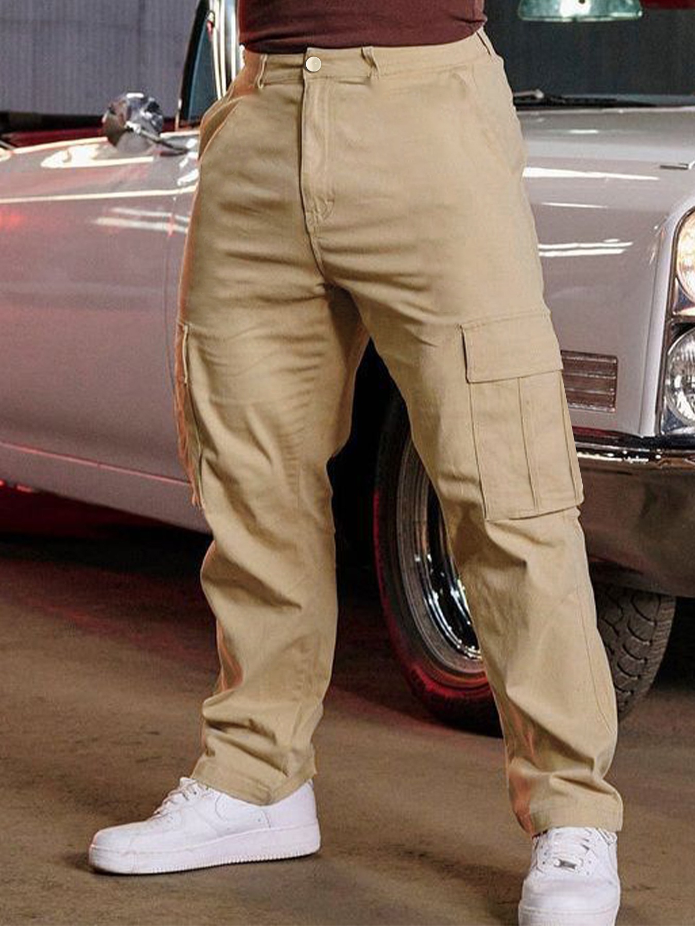 botas carga hombre beige/ múltiples bolsillos Temu Argentina