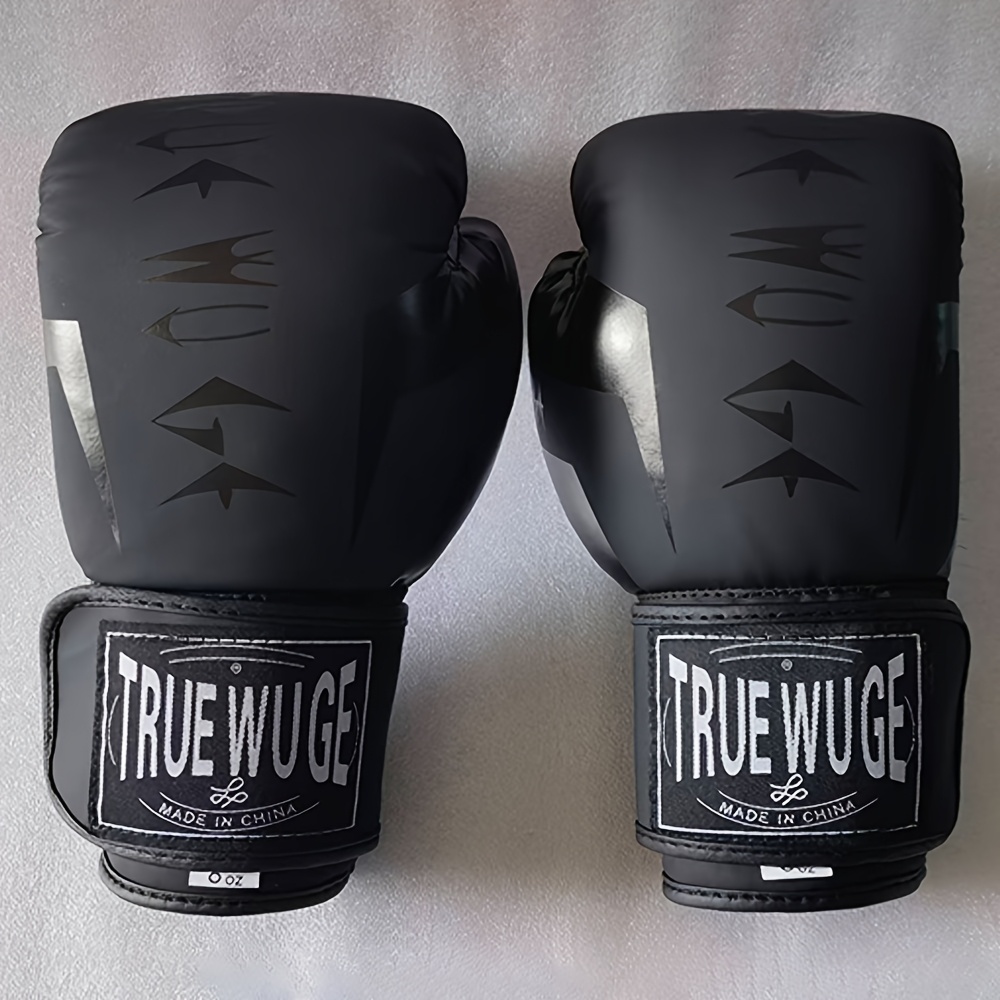 TEMU 1 Pair Boxing Training Gloves - Adjustable Hook-and- With Built-in Padding, Ideal For Beginners, Novices, And Professionals, Made From Premium