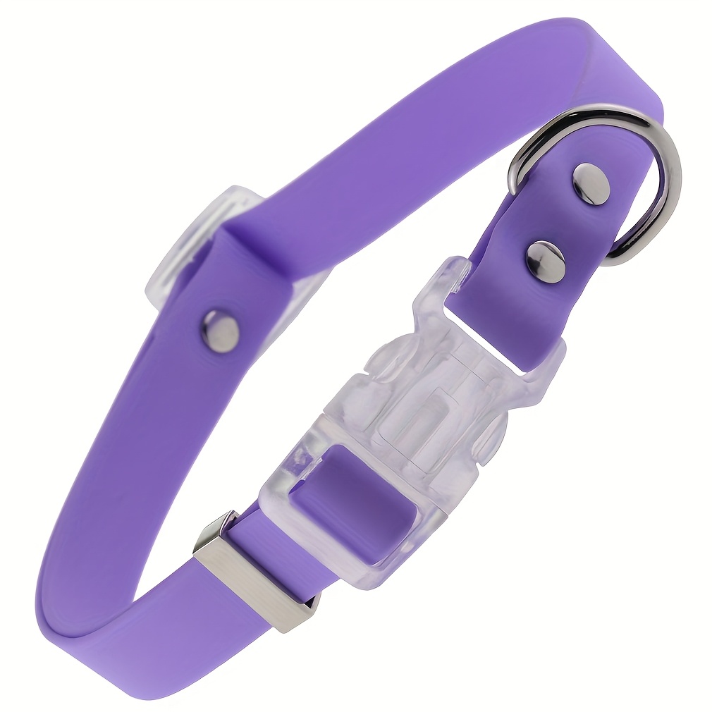 Personalized PVC Pet Collar with Engravable Name Tag & Adjustable Leash