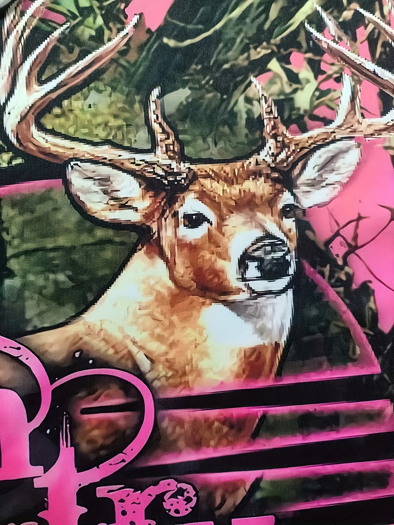 womens plus size camouflage pink deer print hoodie casual Temu