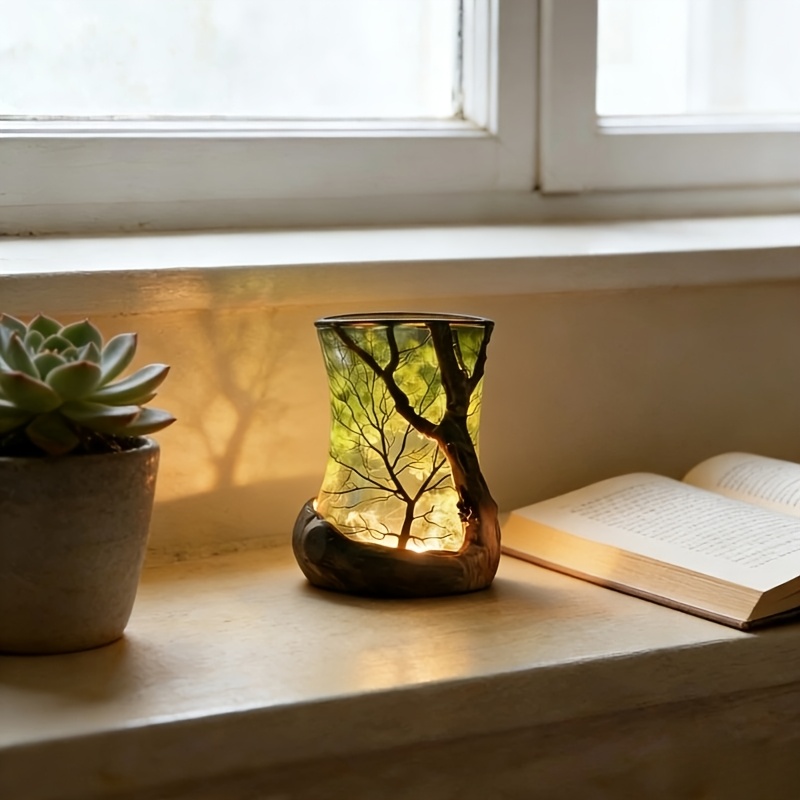 TEMU Small Night Light Forest Branch Shadow Atmosphere, Tree Shadow Small Night Light, Sense Small Night Light - Suitable For Living Room, Bedroom,