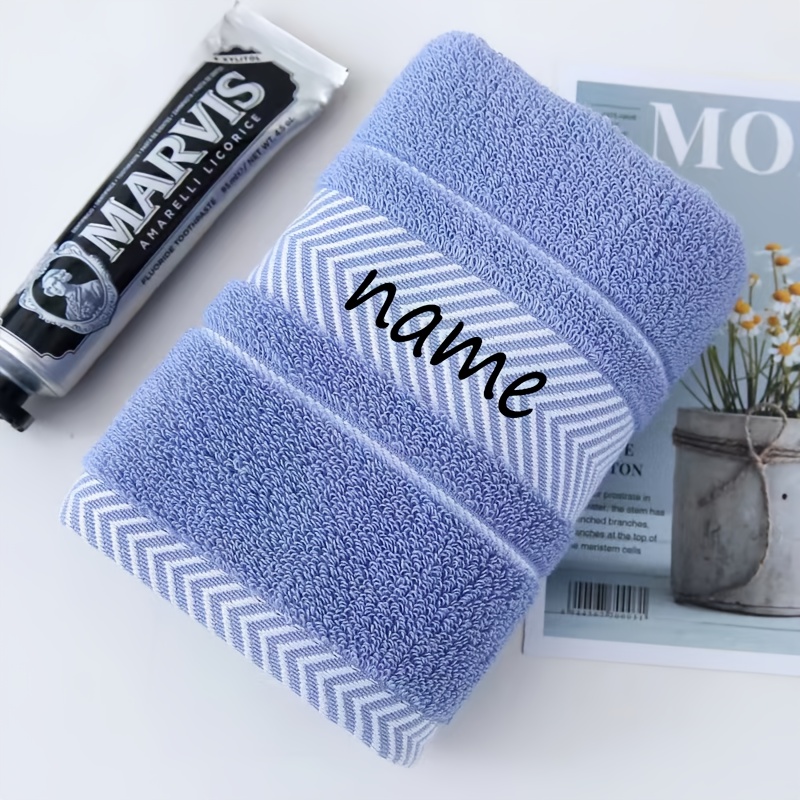 TEMU 1pc Of Custom Embroidered Towel, Personalized Embroidery, Soft And Comfortable Towel, Suitable For Home Use, Travel, Christmas Gifts, Halloween
