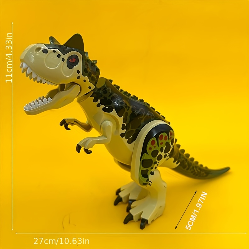 Image of Dinosaur Building Blocks, Themed Building Blocks, Dinosaur Kingdom Diy , Suitable For Classroom Rewards, Rex, Black Velociraptor, White Rex